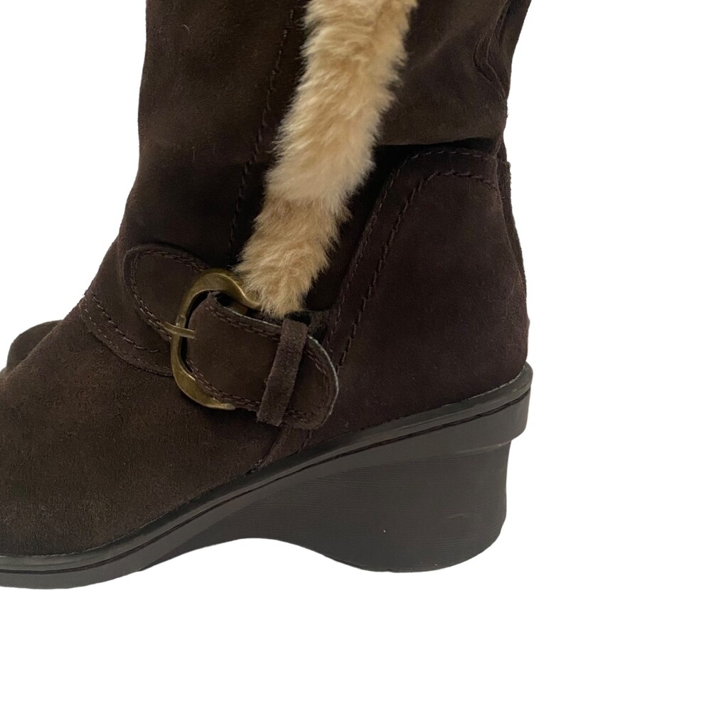ST JOHN'S BAY Brown Leather Upper Winter Boots Size 7 - Picture 10 of 12